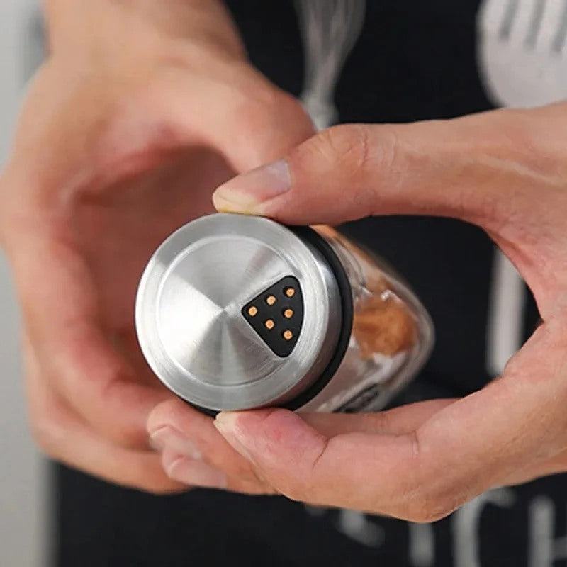 360° Spice Jar Organizer | Stainless Steel Lid Masala Rack