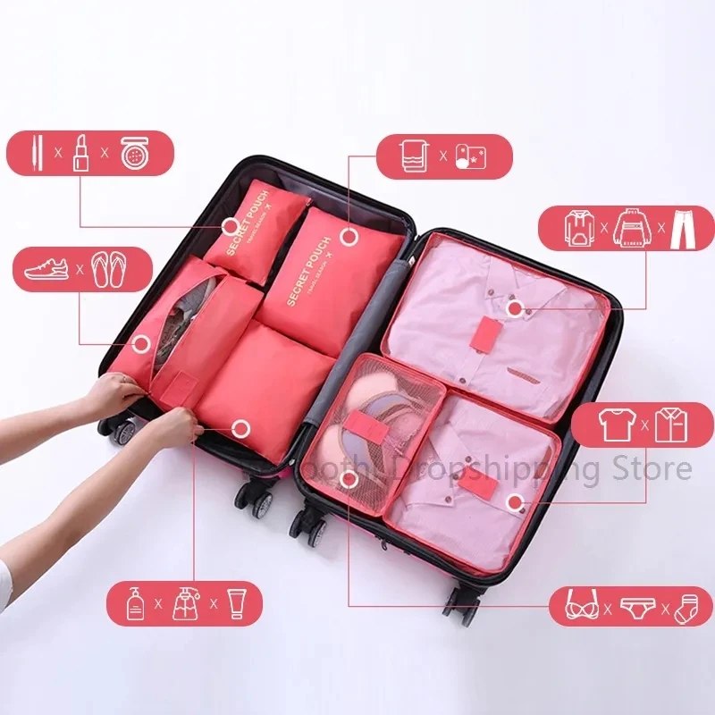 6 Pcs Travel Bag Set