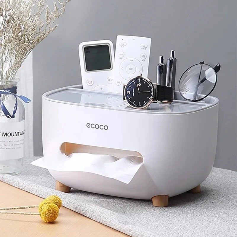 Ecoco Tissue Box With Multifunctional Holder