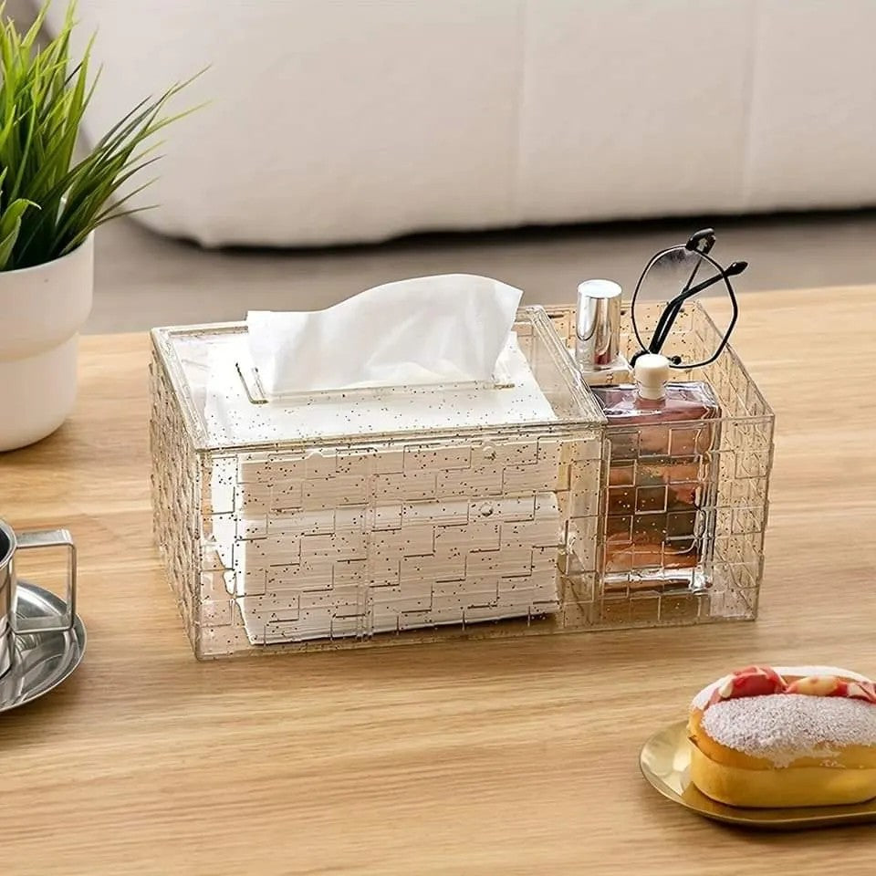 Luxury Acrylic Tissue Box With Holder