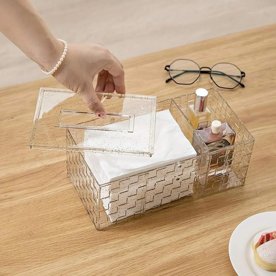 Luxury Acrylic Tissue Box With Holder