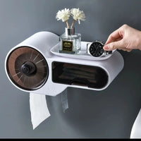 Wall Mounted Tissue Holder And Multipurpose Rack