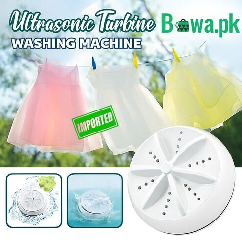 Portable Turbine Ultrasonic Washing Machine - (IMPORTED)